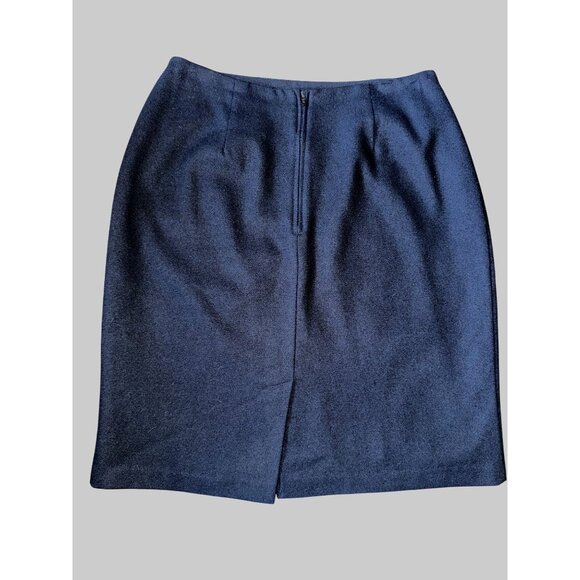 Vintage‎ Bentley London Black 100% Wool Pencil Skirt Classic Basic Luxury Size 4 - Picture 2 of 5